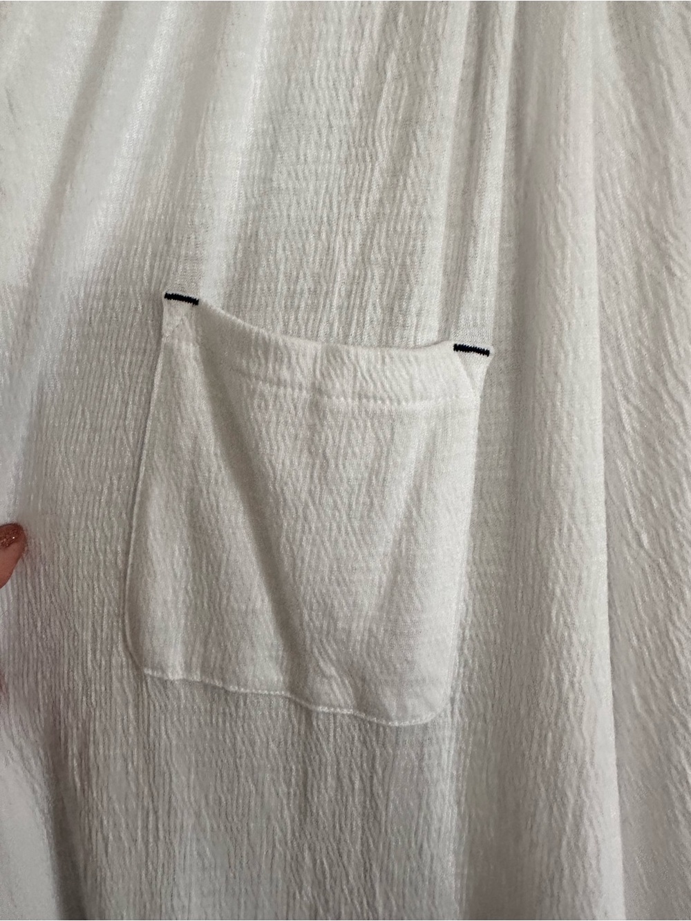 Aria White Long Nightgown with Pocket 1X NWOT - Picture 2 of 5